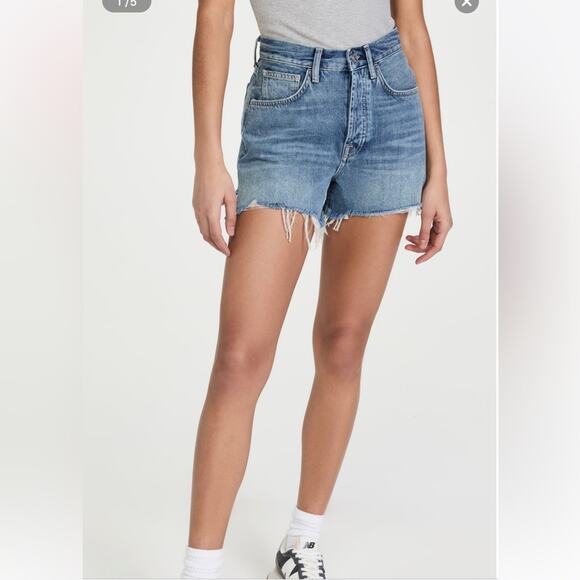 NWT 7 For All Mankind Easy Ruby Cutoff Jean Shorts High Rise Button Fly Women 30 - Picture 4 of 7